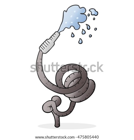 Squirting Hose Cartoon Stock Vector 55189543 - Shutterstock