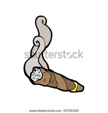 Cigar Cartoon Stock Vector 55923586 - Shutterstock