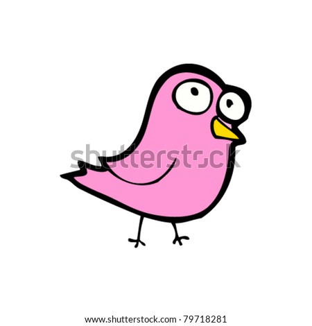 Cartoon Pink Bird Stock Vector 117009565 - Shutterstock