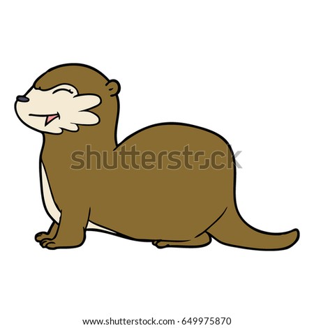 Cartoon Otter Stock Vector 649501885 - Shutterstock