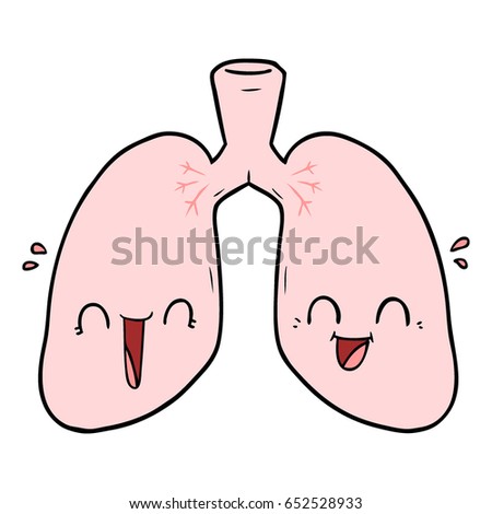 Cartoon Happy Lungs Stock Vector 652528933 - Shutterstock