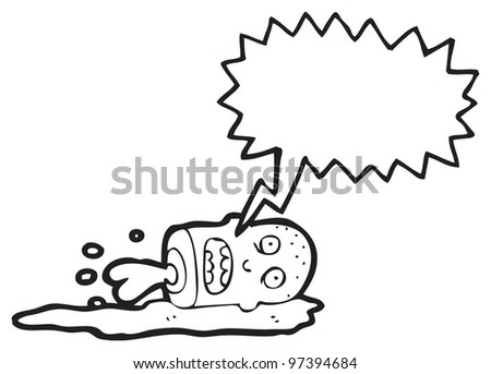 Gross Halloween Severed Head Cartoon Stock Illustration 97385960