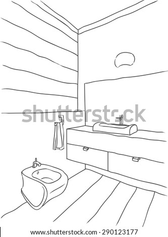 Bathroom Drawing Bathroom Drawing