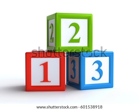 Play Blocks 1 2 3 Stock Illustration 72795628 - Shutterstock