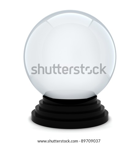 Empty Crystal Ball Isolated Over White Stock Illustration 65437051 ...