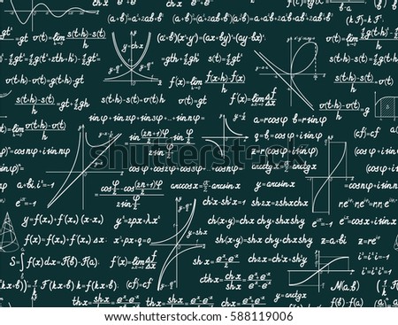 Vector Mathematics Seamless Pattern Different Signs Stock Vector ...