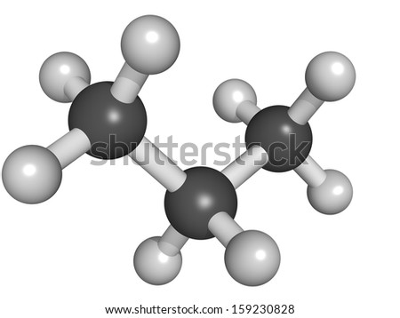 Chemical structure of propane, used as a fuel for engines, oxy-gas ...