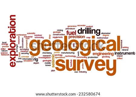 Geological survey word cloud concept