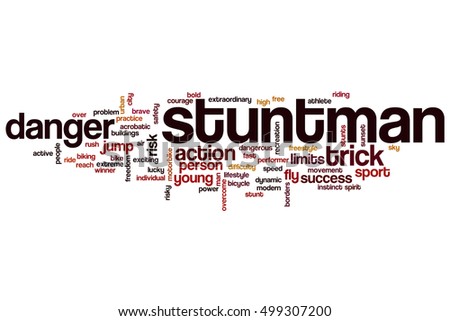 Stuntman word cloud concept