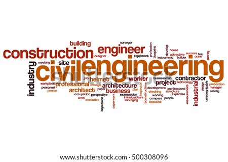 Civil Engineering Word Cloud Concept Words Stock Illustration 500308096 ...