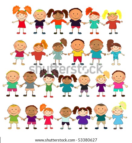 Happy Kids Group Stock Vectors & Vector Clip Art | Shutterstock