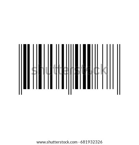 Black Barcode Vector Illustration On White Stock Vector 681932326 ...