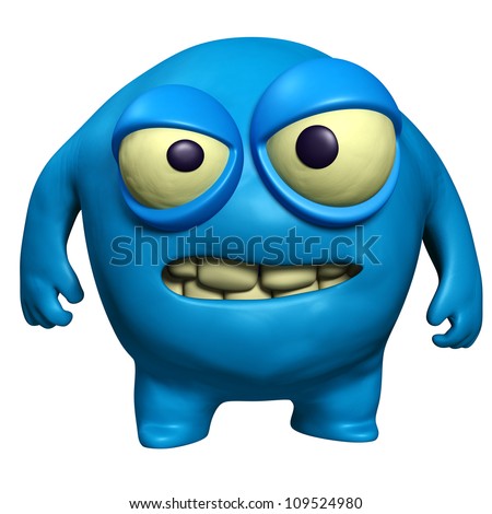 Happy Blue Monster Stock Illustration 86570350 - Shutterstock