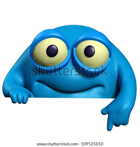 3d Cartoon Cute Blue Monster Stock Illustration 133144211 - Shutterstock