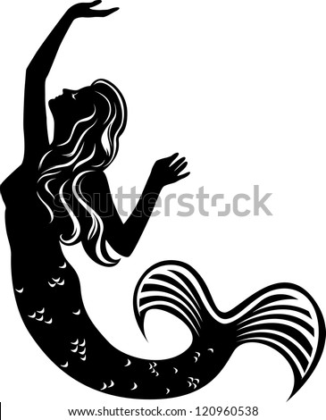 Mermaid Silhouette Stock Images, Royalty-Free Images & Vectors ...