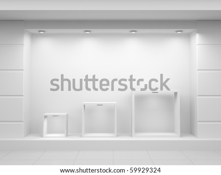 Empty Show Window Of Shop Empty Show Window Of Shop