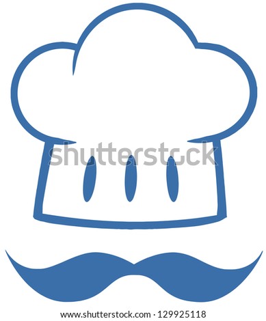Chef Hat Mustache Logo Stock Vector 129754778 - Shutterstock