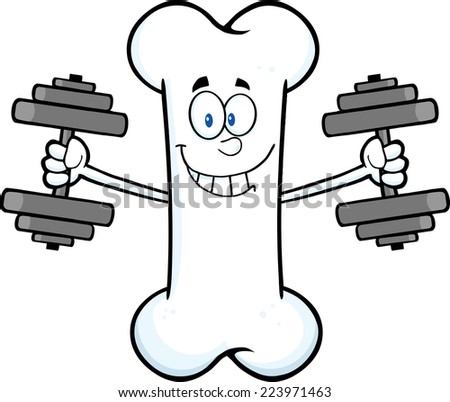 Smiling Bone Cartoon Mascot Character Training Stock Vector 223971463 ...