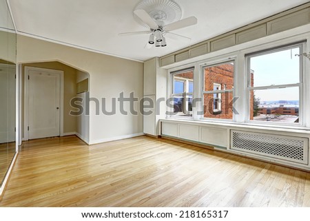 Stock Photos, Royalty-Free Images & Vectors - Shutterstock  Empty apartment interior in old residential building in Downtown, Seattle.  Bedroom with hardwood floor