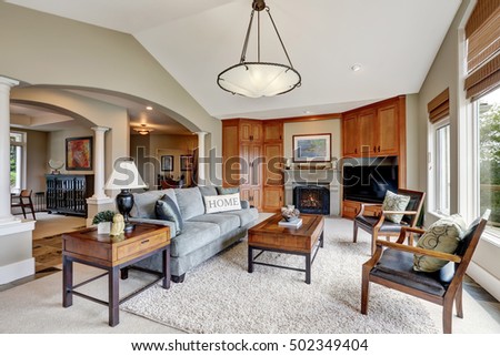 Foyer entrance home showing lounge seating stock photo 26980201 ...