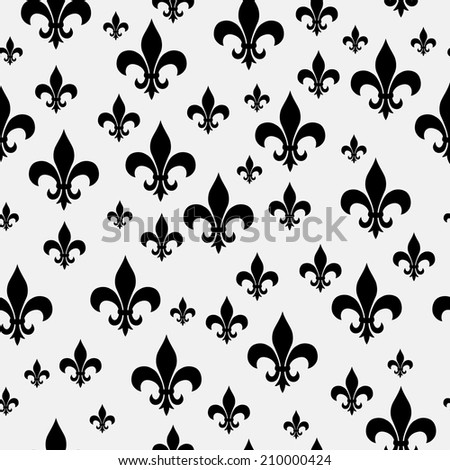 Vector Fleur De Lys Pattern Seamless Stock Vector 58262503 - Shutterstock