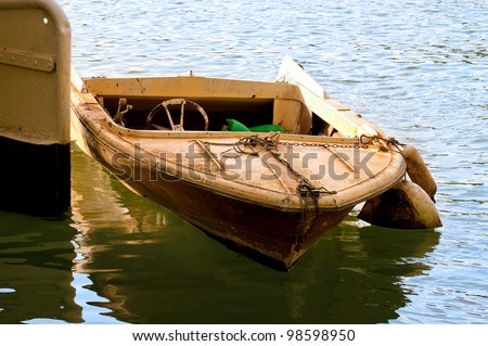 Wooden Boat On Water Stock Photo 118147579 - Shutterstock