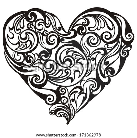 Tribal Hearts Stock Vector 110812820 - Shutterstock