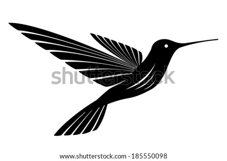 Tribal Hummingbird Silhouette Tattoo Stock Vector 68757664 - Shutterstock