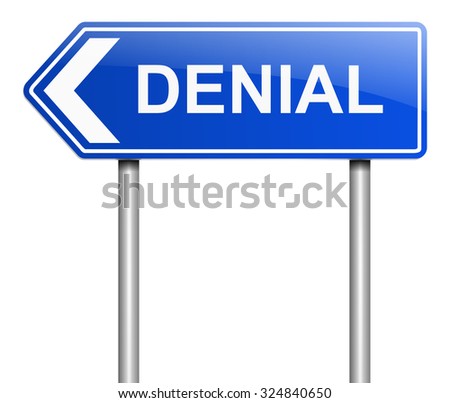 Illustration depicting a sign with a denial concept. - stock photo