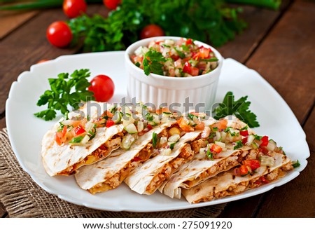 Chicken Quesadilla Stock Images, RoyaltyFree Images  Vectors  Shutterstock