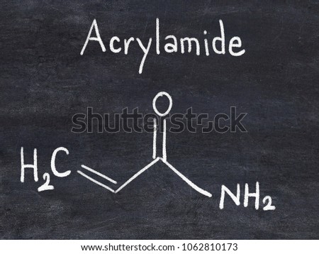 Acrylamide Molecule Polyacrylamide Building Block And Heat Generated Food Pollutant Skeletal Formula Acrylamide Molecule Polyacrylamide Building Block And Heat Generated Food Pollutant Skeletal Formula