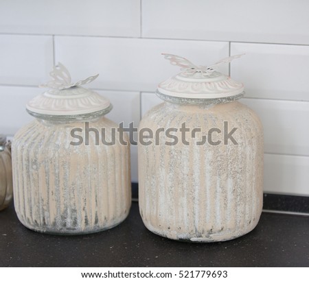 White Kitchen Jars kitchen canister stock photos, royalty-free images & vectors White Kitchen Jars kitchen canister stock photos, royalty-free images & vectors