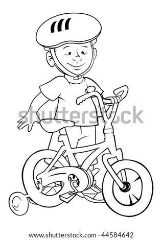 Cartoon Vector Illustration Boy Riding Bike Stock Vector 44584648 ...