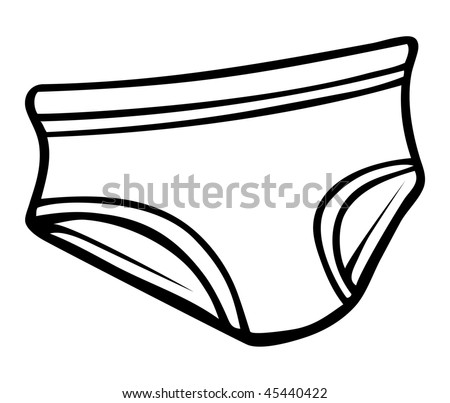 Cartoon Vector Outline Illustration Underwear Stock Vector 45440422