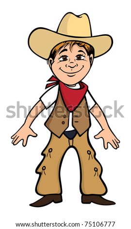 Cartoon Vector Illustration Cowboy Hats Stock Vector 89849737 ...