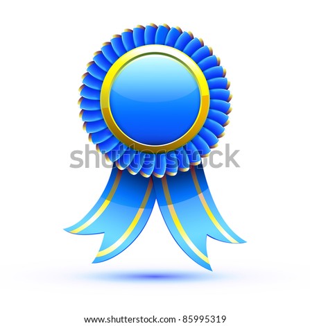 Blue Gold Ribbons Award Vector Illustration Stock Vector 104817758 ...