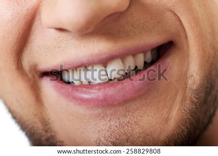 Detailed Image Young Man Smiling Perfect Stock Photo 144913813 ...