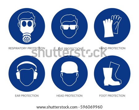 Mandatory Signs Construction Health Safety Sign Stock Vector 153833123 ...