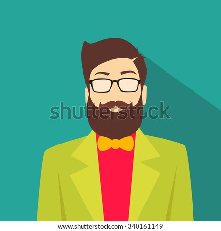Profile Icon Male Avatar Man Hipster Stock Vector 