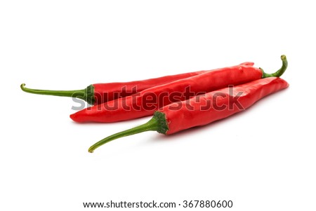 Red Chili Peppers Isolated On White Stock Photo 75059956 - Shutterstock