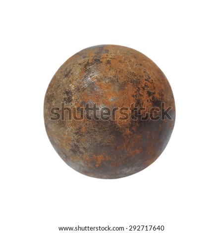 Old Rusty Iron Metal Ball Isolated Stock Photo 90000139 - Shutterstock