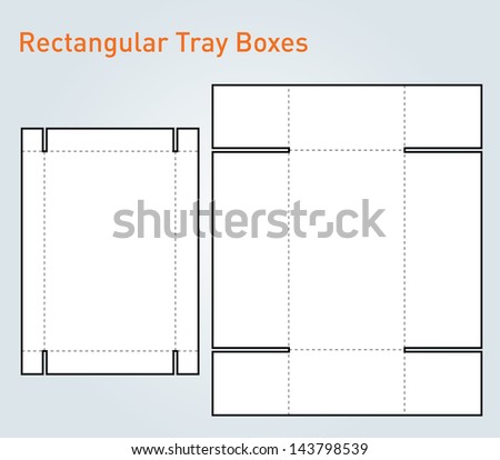 Packaging Tray Box Template Vector Stock Vector (royalty Free 