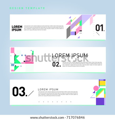 Vector Set Abstract Banner Web Design Stock Vector 717076846