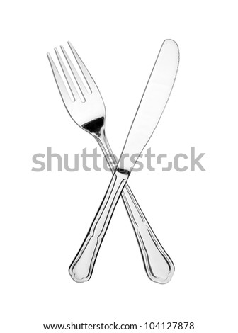 Crossed Fork Over Knife Vector Stock Vector 155807891 - Shutterstock