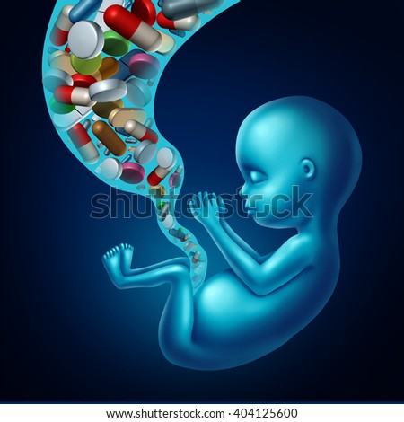 Unhealthy Pregnancy Diet Symbol Eating Junk Stock Illustration