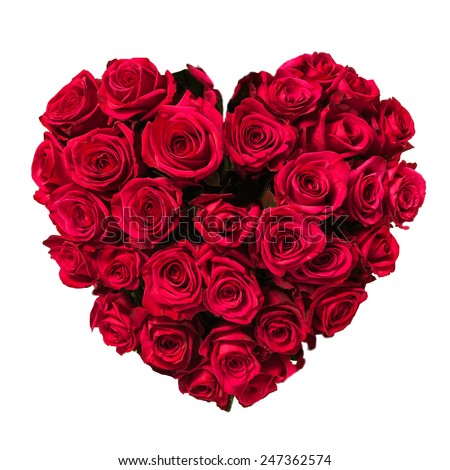 Valentines Day Heart Made Red Roses Stock Photo 170539187 - Shutterstock