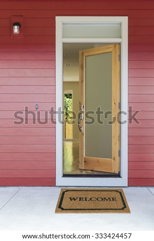 Open Front Door Welcome open front door stock images, royalty-free images & vectors Open Front Door Welcome open front door stock images, royalty-free images & vectors