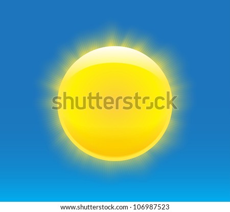 Sun With Nice Realistic Rays Vector Illustration Sun With Nice Realistic Rays Vector Illustration