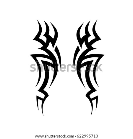 Tribal Tattoo Art Designs Sketched Simple Stock Vector 601882553 ...