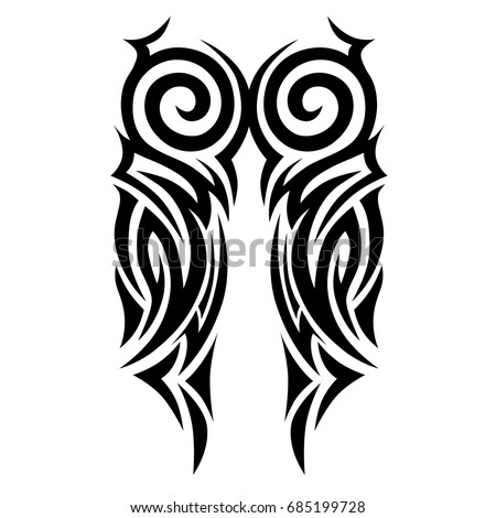 tribal tattoo art designs sketched simple stock vector tribal tattoo art designs sketched simple stock vector